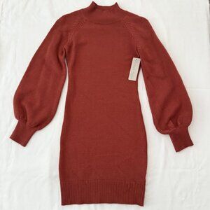 New Boutique Lizard Thicket Rust Long Sleeve Sweater Dress Size S